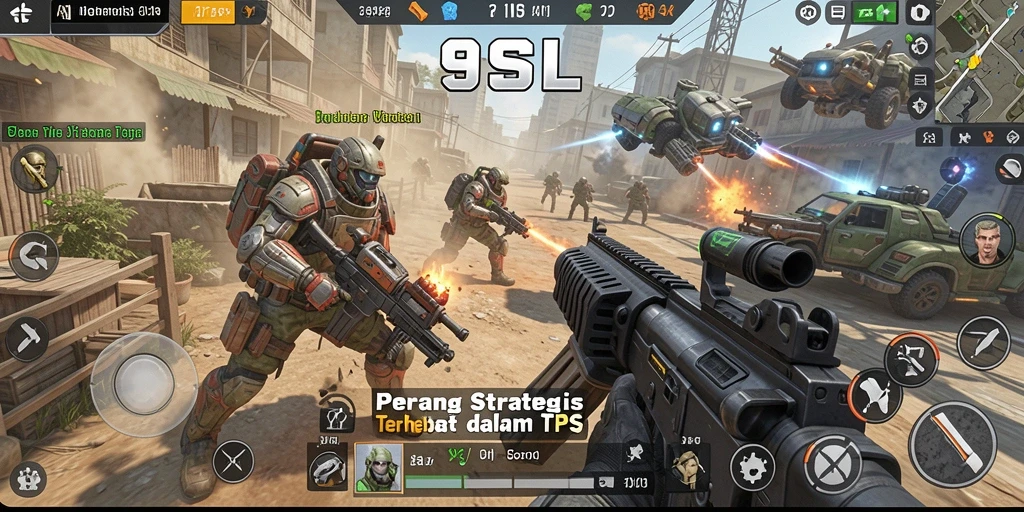 Gameplay menegangkan di 9SL dengan pertempuran tim yang mendebarkan.
