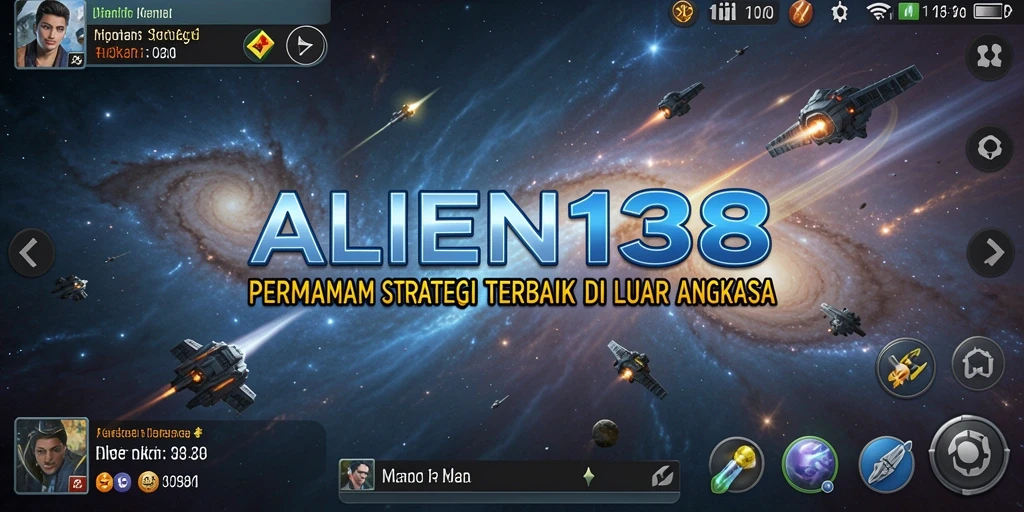 Screenshot gameplay ALIEN138 menampilkan strategi luar angkasa yang mendebarkan.