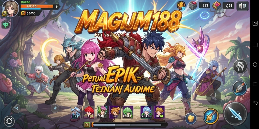 Tampilan gameplay MAGNUM188 yang penuh warna dan karakter menarik.