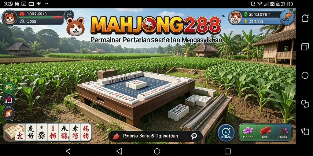 Tampilan gameplay menarik di ladang MAHJONG288 yang penuh warna.
