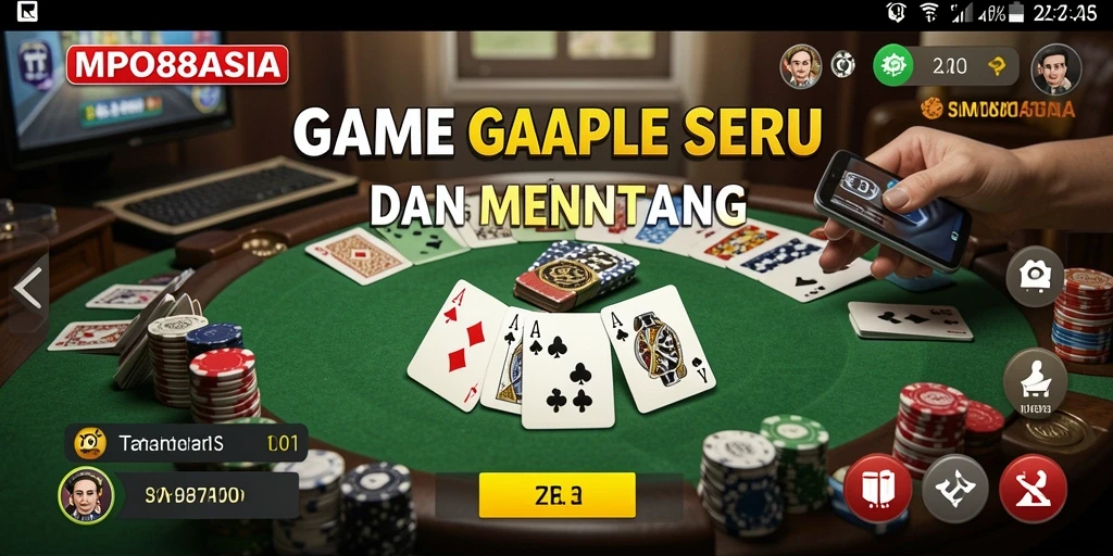 Tampilan gameplay Gaple seru dan menegangkan di MPO88ASIA.