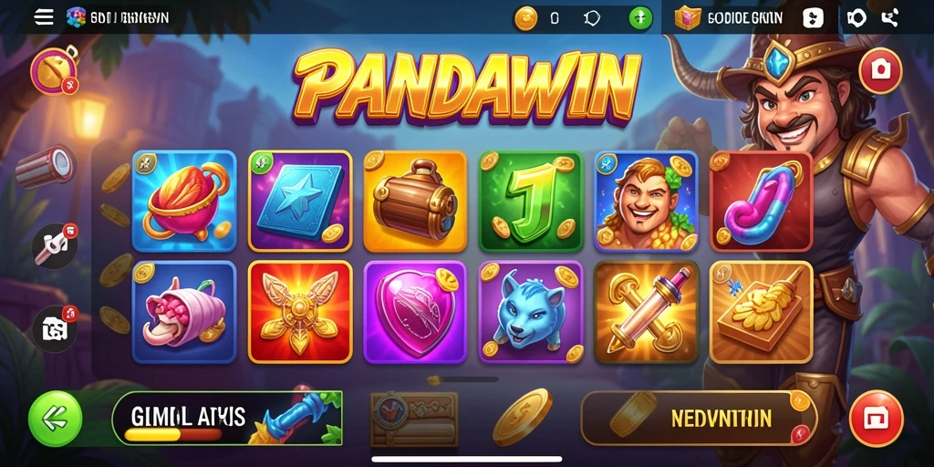 Gambaran gameplay seru dalam game Slot PANDAWIN.