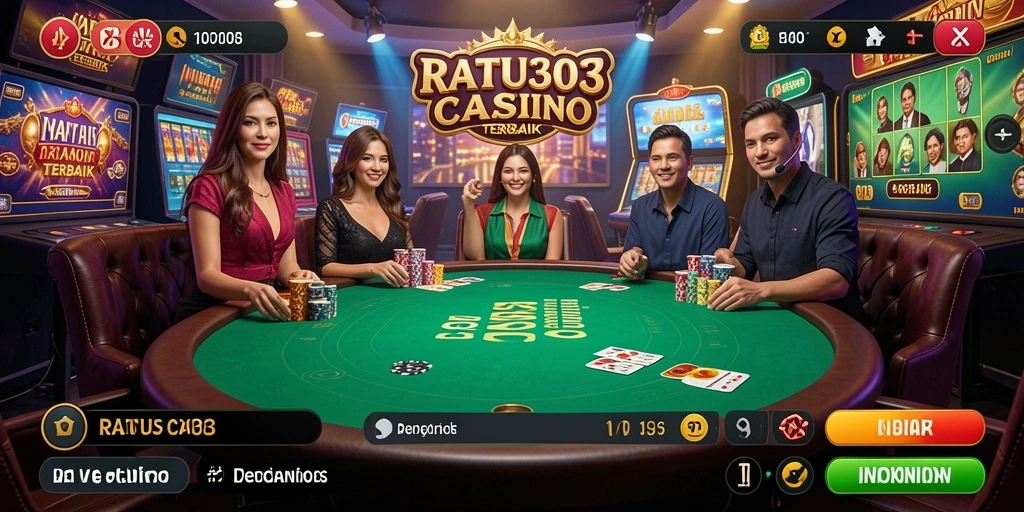 Tampilan menarik permainan Live Casino RATU303.
