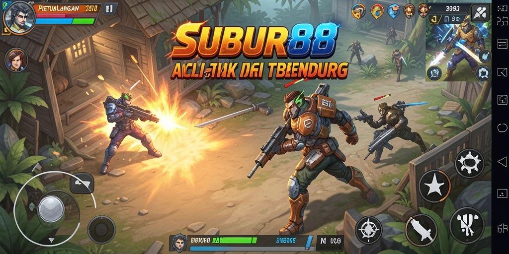 Screenshot SUBUR88 menampilkan aksi bertempur yang menegangkan.