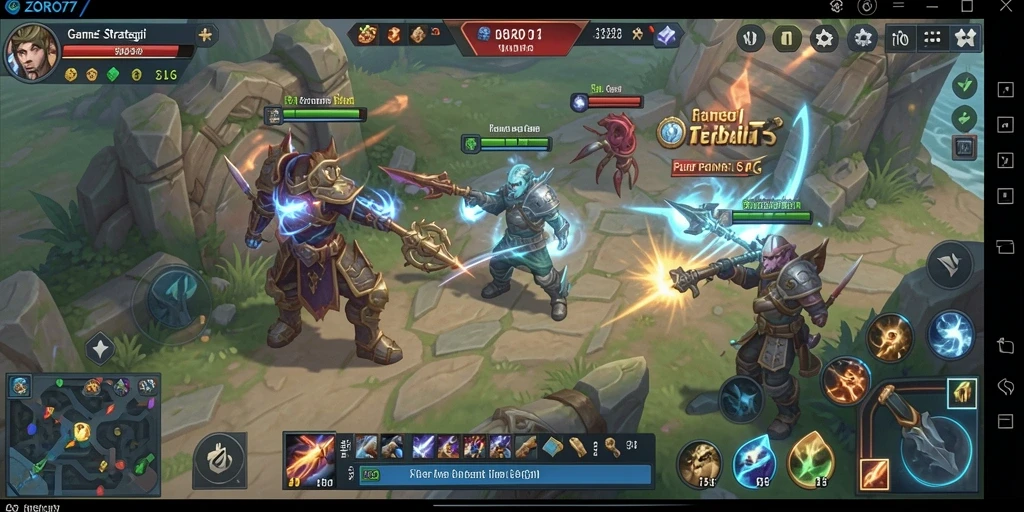 Tampilan gameplay ZORO77 yang mendebarkan dan menantang.